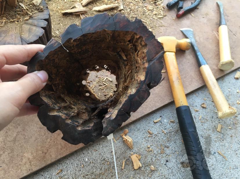 紫柚沉木纯手工制作树洞