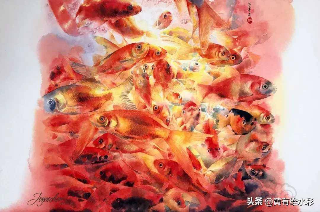 锦鲤本尊子青左的水中自画像